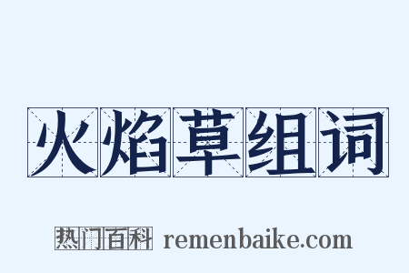 火焰草组词是什么意思的图片